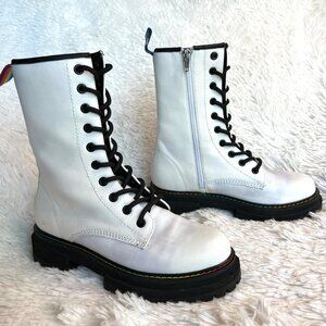 Kurt Geiger London Women's Birdie Lace White Boots‎ Size 6